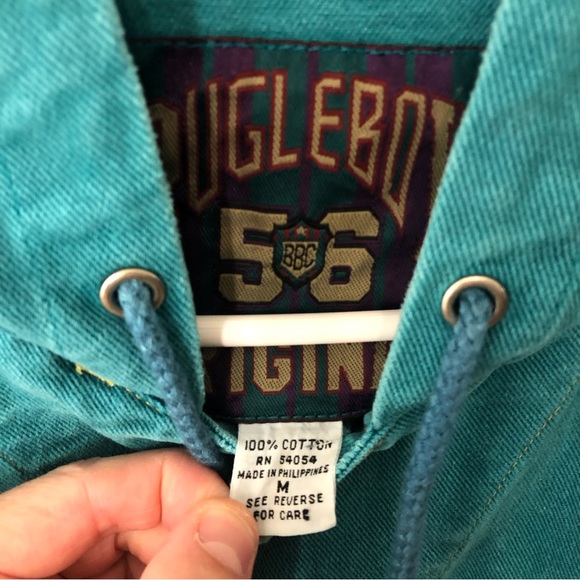 Amazing 90s Bugle Boy Denim Hooded Jacket - Picture 4 of 6